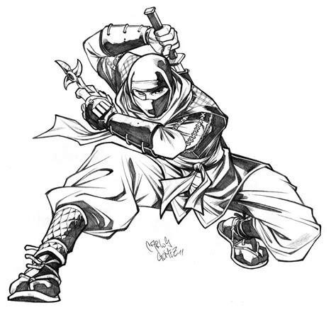 dibujos ninjas|anime ninja drawing.